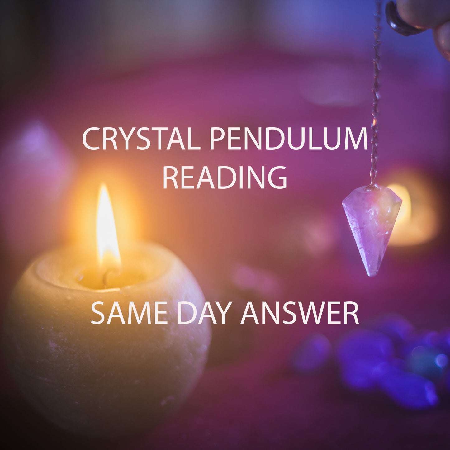 Crystal pendulum reading